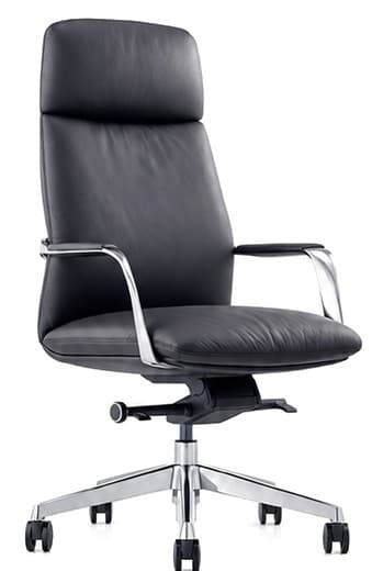 Epson HB director chair in black composite leather with aluminium base