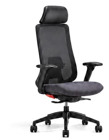 Zoi Black high-back mesh office chair with headrest